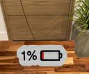 Ver imagem 3 de Tapete Capacho Bateria Acabando 1% no Formato Decorativo.:branco
