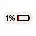 Ver imagem 2 de Tapete Capacho Bateria Acabando 1% no Formato Decorativo.:branco