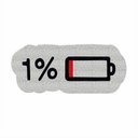 Ver imagem 4 de Tapete Capacho Bateria Acabando 1% no Formato Decorativo.:branco