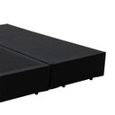 Ver imagem 3 de Base Box Blindado Casal Bipartido Homequeen Sintético Preto 40x138x188