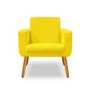 Ver imagem 3 de Kit 2 Poltrona Anita +puff Redondo Pés Palito Decorativo-me Ecommerce:amarelo