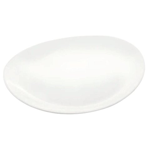 Conjunto 12 Pratos Oval Branco Opalino Steak Essenza 30x26cm Restaurante Profissional Servir Buffet