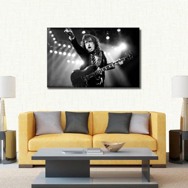 Quadro Decorativo - Rock - AC DC - Retrô - Tela em Tecido - 3