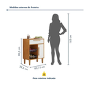 Ver imagem 2 de Fruteira 1 Porta e 1 Gaveta Lorena Kaiki Móveis - Nature/off