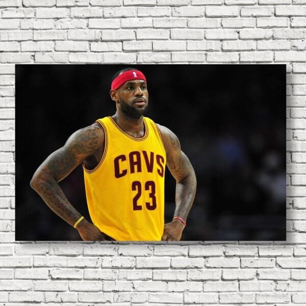 Quadro decorativo Lebron James CAVS em Tecido - 2