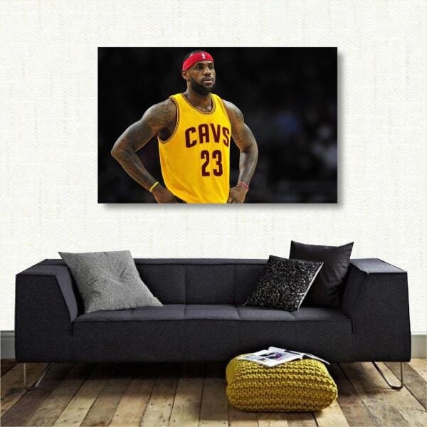 Quadro decorativo Lebron James CAVS em Tecido - 1