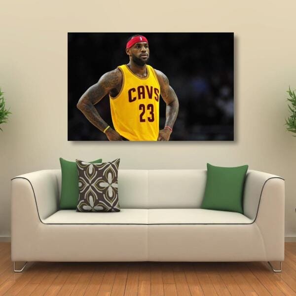 Quadro decorativo Lebron James CAVS em Tecido - 3