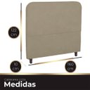 Ver imagem 5 de Cabeceira Casal Queen Estofada para Cama Box Lizza Veludo Bege Escuro
