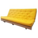 Ver imagem 1 de Sofá Cama L Amarelo Em Madeira Nobre Maciça