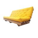 Ver imagem 3 de Sofá Cama L Amarelo Em Madeira Nobre Maciça