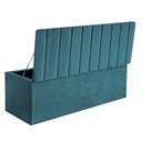 Ver imagem 3 de Calçadeira Baú Recamier King 190CM Carla Suede Azul Turquesa - D A DECOR