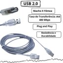 Ver imagem 4 de Cabo Extensão Usb 2.0 a Macho X Femea 5m Cristal Kit 3 Pçs