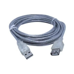Cabo Extensão Usb 2.0 a Macho X Femea 5m Cristal Kit 3 Pçs