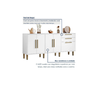 Ver imagem 5 de Balcão 5 Portas 2 Gavetas Lorena Kaiki Móveis - Branco