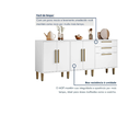 Ver imagem 5 de Balcão 5 Portas 2 Gavetas Lorena Kaiki Móveis - Branco