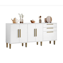 Ver imagem 2 de Balcão 5 Portas 2 Gavetas Lorena Kaiki Móveis - Branco