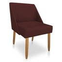 Ver imagem 7 de Kit 02 Cadeiras Poltrona Juliana Suede Pés Palito Castanho Marsala
