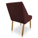 Ver imagem 2 de Kit 02 Cadeiras Poltrona Juliana Suede Pés Palito Castanho Marsala