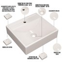 Ver imagem 4 de Cuba de Apoio Quadrada para Banheiro Lavabo C01 Q39w Bege
