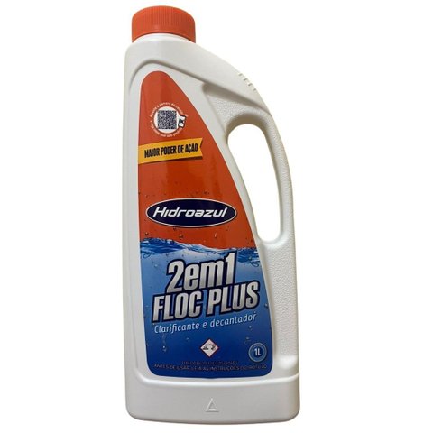 Floc Plus 2x1 Clarificante Decantador Hidroazul 1 Lt