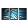 Conjunto 3 Quadros Com Moldura Ondas Linhas Abstratas - 1