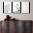 Ver imagem 1 de Kit 3 Quadros Minimalistas Brancos- Fotografias Leveza 33x24cm - com Vidro:madeira Branca