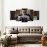 Quadro Leonardo Dicaprio Dólar 5 Peças Quarto Escritórios - 3