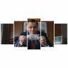 Quadro Leonardo Dicaprio Dólar 5 Peças Quarto Escritórios - 5