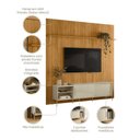 Ver imagem 3 de Rack com Painel para TV até 75" 238cm MDP com Pés Metálicos Orl Madetec Móveis