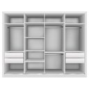 Ver imagem 5 de Guarda Roupa Casal 4 Portas 4 Gavetas Milano -Mt- Rei de Casa Branco