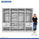 Ver imagem 3 de Guarda Roupa Casal 4 Portas 4 Gavetas Milano -Mt- Rei de Casa Branco