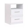 Mesa de Cabeceira Moval Apolo Branco 70904 02 Gavetas - 1