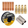 Kit 1 Arame de Solda + 5 Bico Contato, 2 Bocal Mig 15ak 4 Portal Bico 15ak 12 Unidades - 1