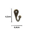 Ver imagem 2 de Kit 2 Cabide Gancho Simples Grande Ouro Velho 8101 - Loth