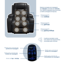Ver imagem 5 de Poltrona Papai Reclinável Massagem Aquecimento Corino Preto Premium Manual Fixa