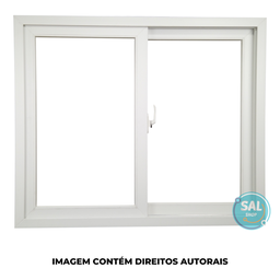Janela de correr PVC 120x120 2F Branca - 2