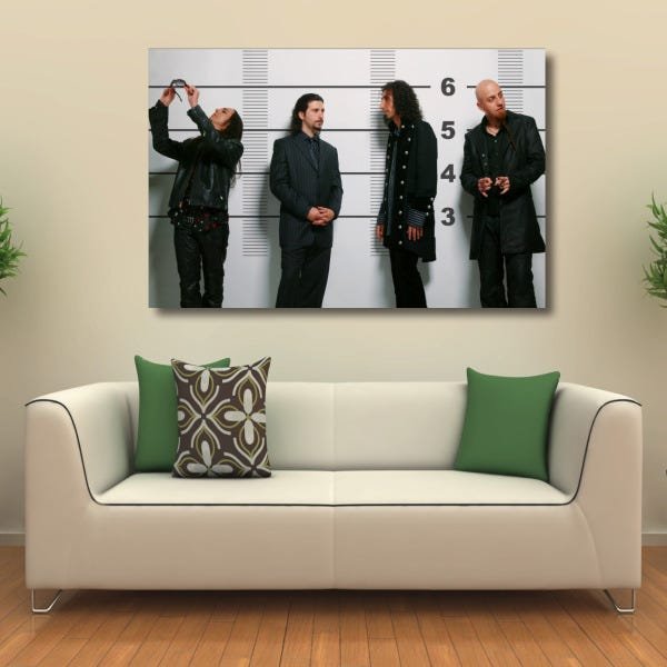 Quadro decorativo System of a Down - Tela em Tecido - 3