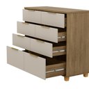 Ver imagem 3 de Cômoda Dubai Intense 121cm 6 Gavetas e 2 Gavetões - Nature/fendi Vila Rica
