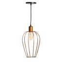 Ver imagem 1 de Kit 2 Pendente Aramado Madeira Poptem Balão Cobre Luminária Lustre Sala Quarto Interior Iluminação