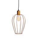 Ver imagem 2 de Kit 2 Pendente Aramado Madeira Poptem Balão Cobre Luminária Lustre Sala Quarto Interior Iluminação