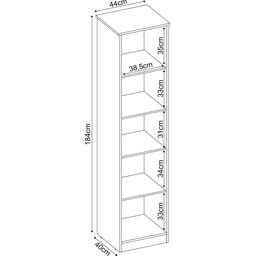 Armario Multiuso 1p Reflex Ii - Nanda Decor:branco - 6