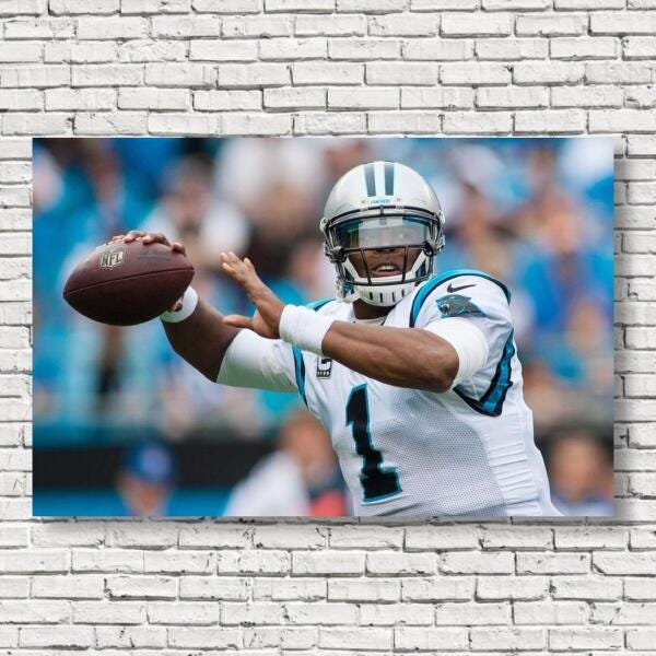 Quadro decorativo Cam Newton Carolina Panthers em Tecido - 3