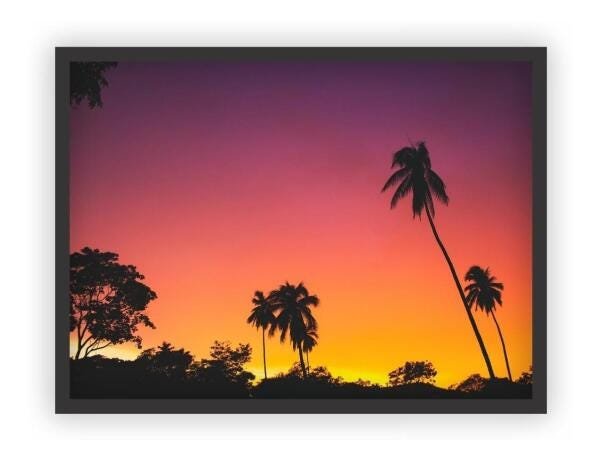 Quadro Decorativo Paisagens Variadas Moldura Preta Mod 08 - 1