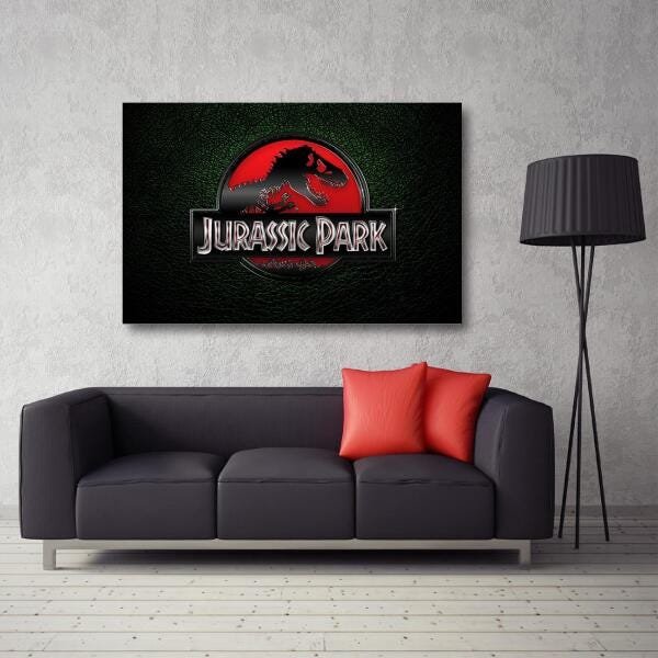 Quadro decorativo Jurassic Park Filme Tela em Tecido - 4