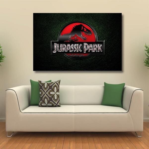 Quadro decorativo Jurassic Park Filme Tela em Tecido - 1