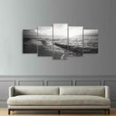 Ver imagem 4 de Quadro decorativo Paisagem Praia em Preto e Branco Para Quarto Hall Corredor