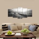 Ver imagem 5 de Quadro decorativo Paisagem Praia em Preto e Branco Para Quarto Hall Corredor