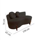 Ver mais imagens de Namoradeira Sofá Feijão Lounge Orgânica Suede Marrom