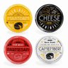 Conjunto com 4 Pratinhos Coloridos de Vidro Cheese Queijos - 2