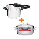 Ver imagem 1 de KIT - Panela de pressão inox 6L Solar + Panela Inox Fundo Triplo Solar 4,7L - Tramontina